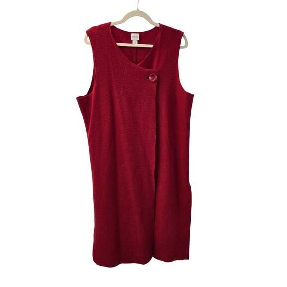 Chico's 100% Wool Longline Sleeveless Duster Cardigan Sweater Size Chico's 3/XL - Picture 1 of 6